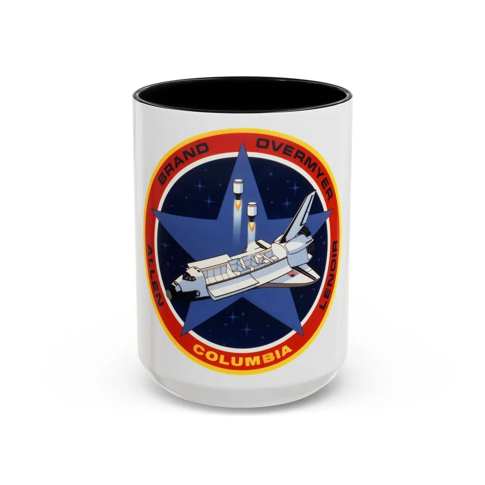 STS 5 (NASA) Accent Coffee Mug-15oz-Black-Go Mug Yourself