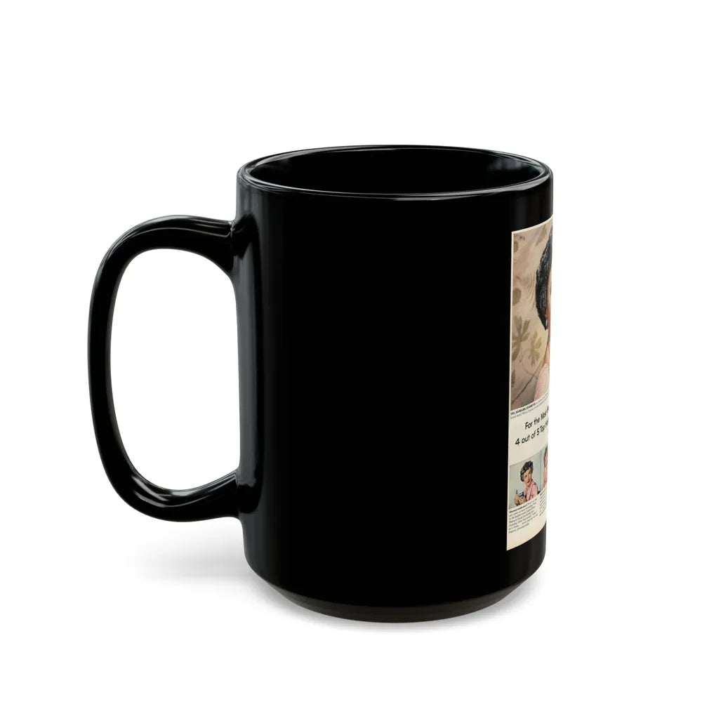 Barbara Stanwyck #210 - Magazine Add (Vintage Female Icon) Black Coffee Mug-Go Mug Yourself