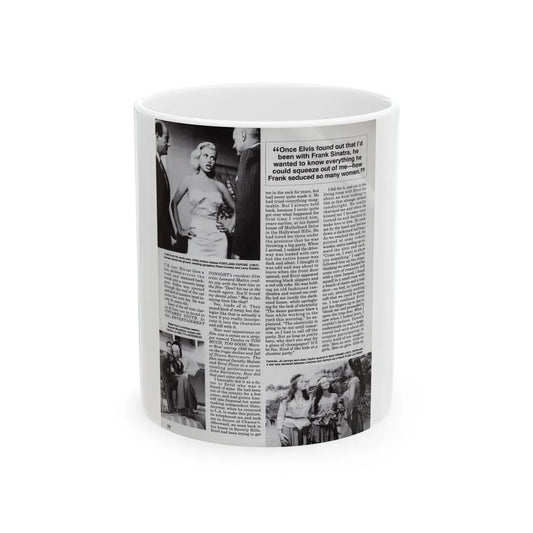 Jeanne Carmen #125 - Pages 11 of 14 with, B&W Movie Stills & Article from Femme Fatales Mag. Oct. '95 (Vintage Female Icon) White Coffee Mug-11oz-Go Mug Yourself