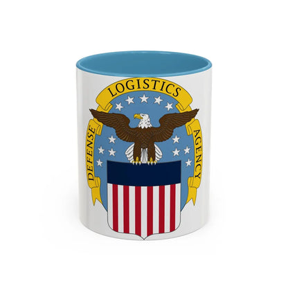 Defense Logistics Agency (U.S. Army) Accent Coffee Mug-11oz-Light Blue-Go Mug Yourself