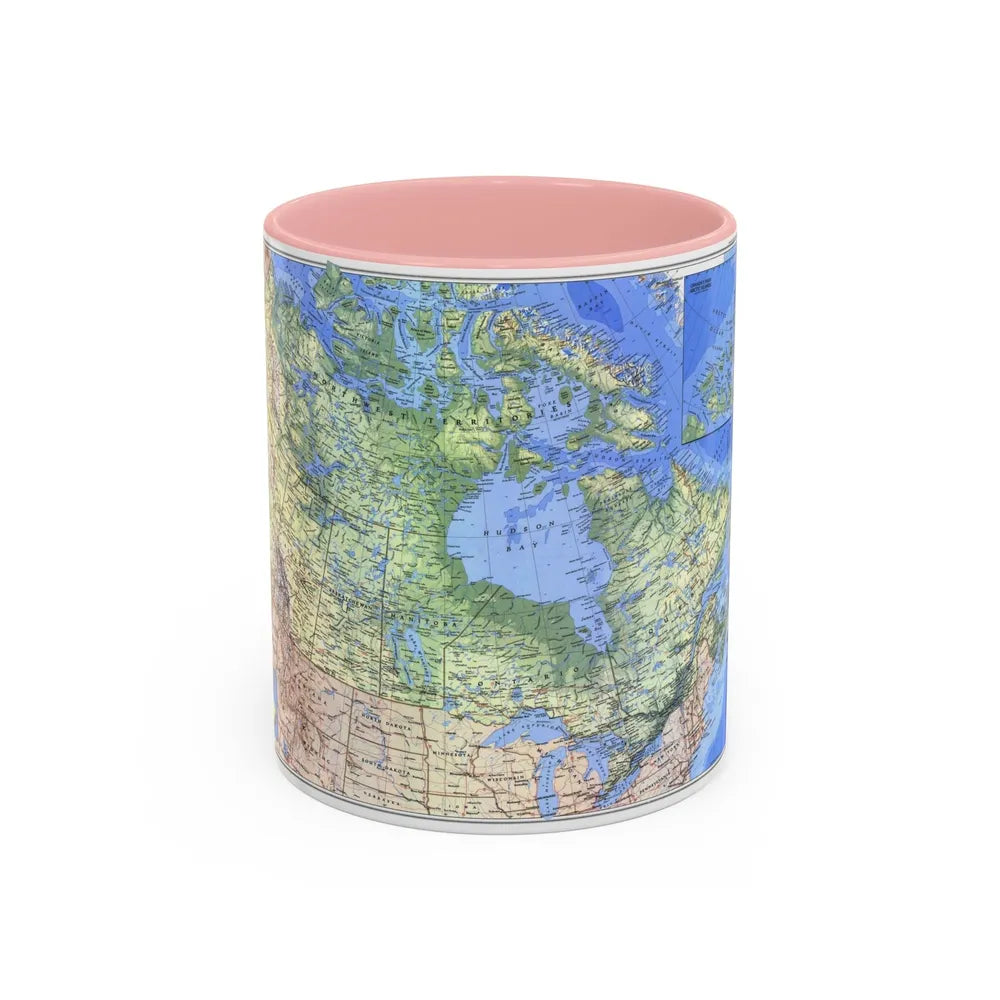 Canada (1985) (Map) Accent Coffee Mug-11oz-Pink-Go Mug Yourself