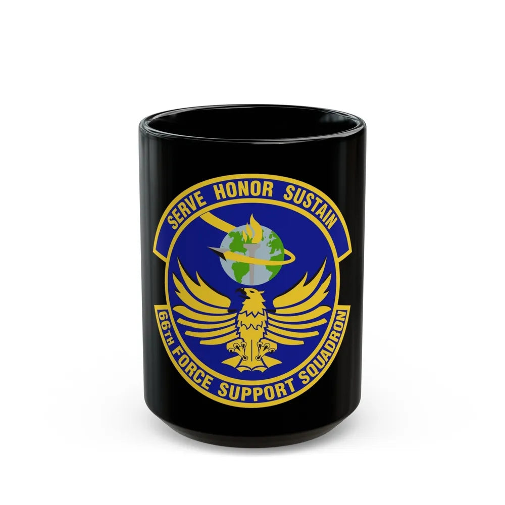 66th Force Support Squadron (U.S. Air Force) Black Coffee Mug-15oz-Go Mug Yourself