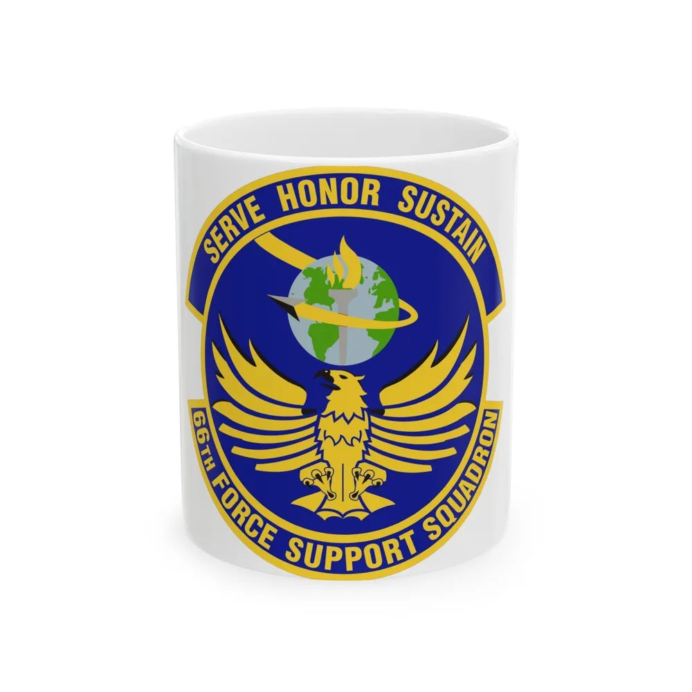 66th Force Support Squadron (U.S. Air Force) White Coffee Mug-11oz-Go Mug Yourself