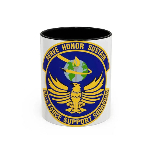 66th Force Support Squadron (U.S. Air Force) Accent Coffee Mug 11oz Black - Go Mug Yourself