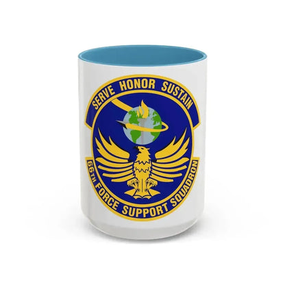 66th Force Support Squadron (U.S. Air Force) Accent Coffee Mug 15oz Light Blue - Go Mug Yourself