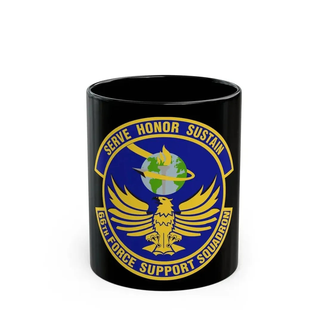 66th Force Support Squadron (U.S. Air Force) Black Coffee Mug 11oz - Go Mug Yourself