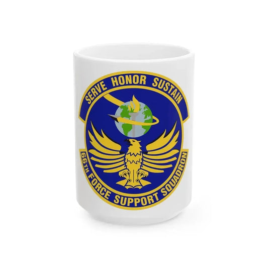 66th Force Support Squadron (U.S. Air Force) White Coffee Mug 15oz - Go Mug Yourself