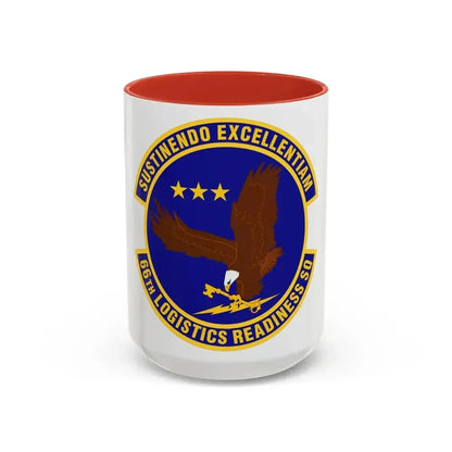 66th Logistics Readiness Squadron (U.S. Air Force) Accent Coffee Mug 15oz Red - Go Mug Yourself