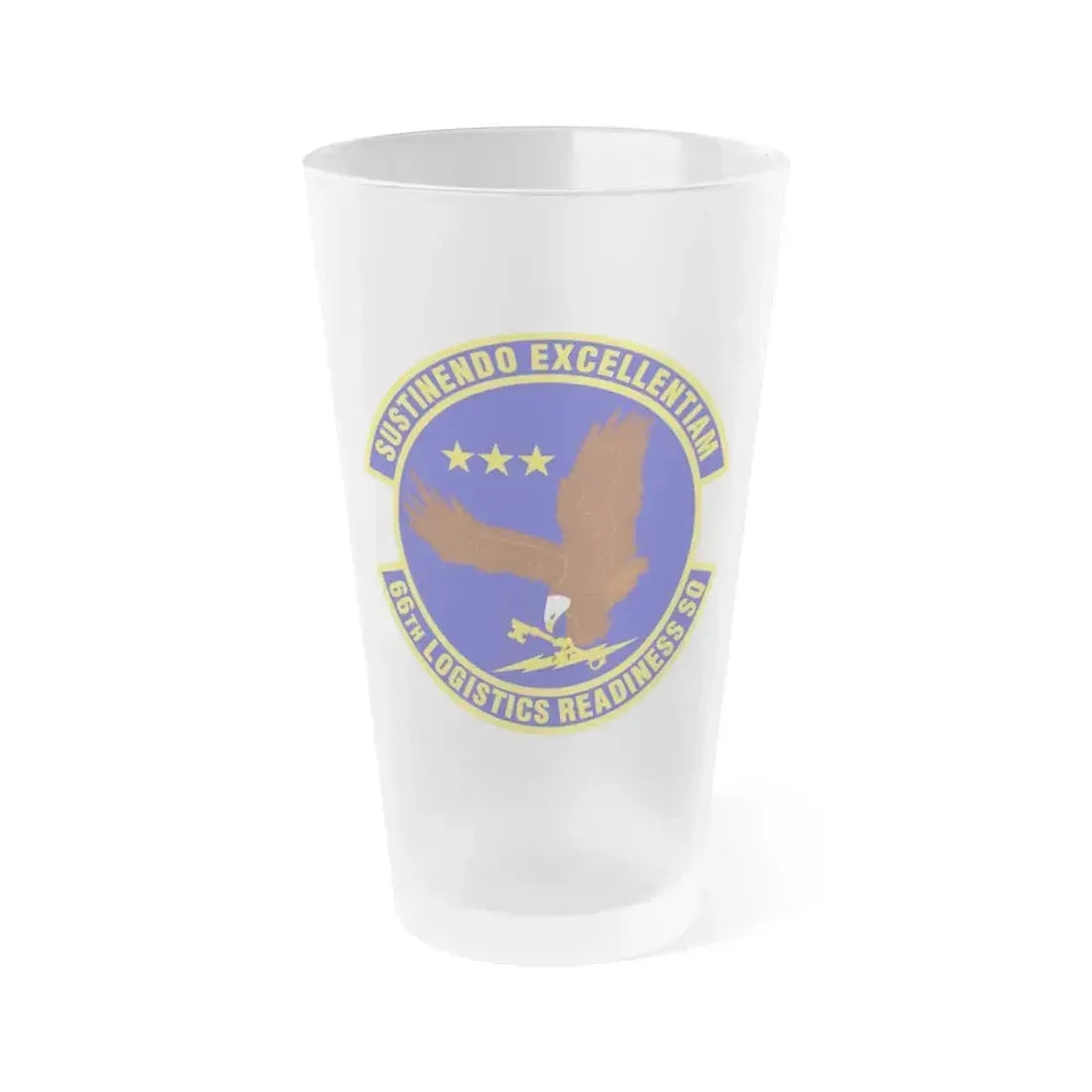 66th Logistics Readiness Squadron (U.S. Air Force) Frosted Pint Glass 16oz 16oz Frosted - Go Mug Yourself