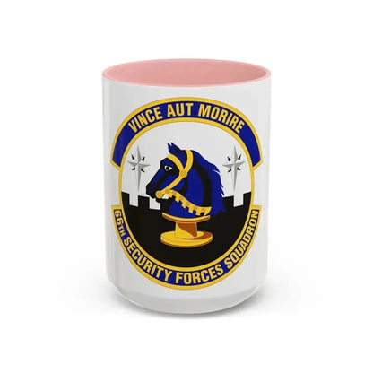 66th Security Forces Squadron (U.S. Air Force) Accent Coffee Mug 15oz Pink - Go Mug Yourself