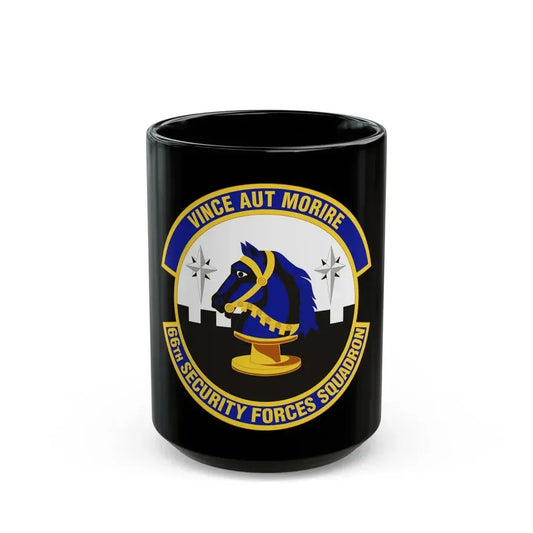 66th Security Forces Squadron (U.S. Air Force) Black Coffee Mug 15oz - Go Mug Yourself