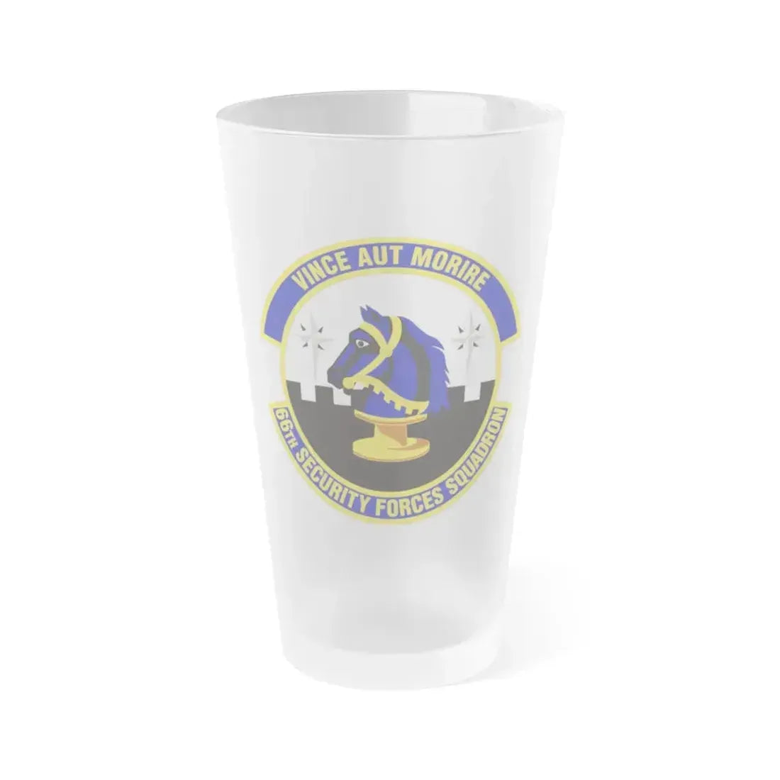 66th Security Forces Squadron (U.S. Air Force) Frosted Pint Glass 16oz 16oz Frosted - Go Mug Yourself