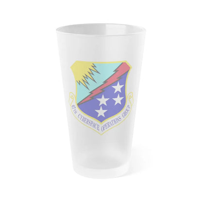 67 Cyberspace Operations Group ACC (U.S. Air Force) Frosted Pint Glass 16oz-16oz-Frosted-Go Mug Yourself