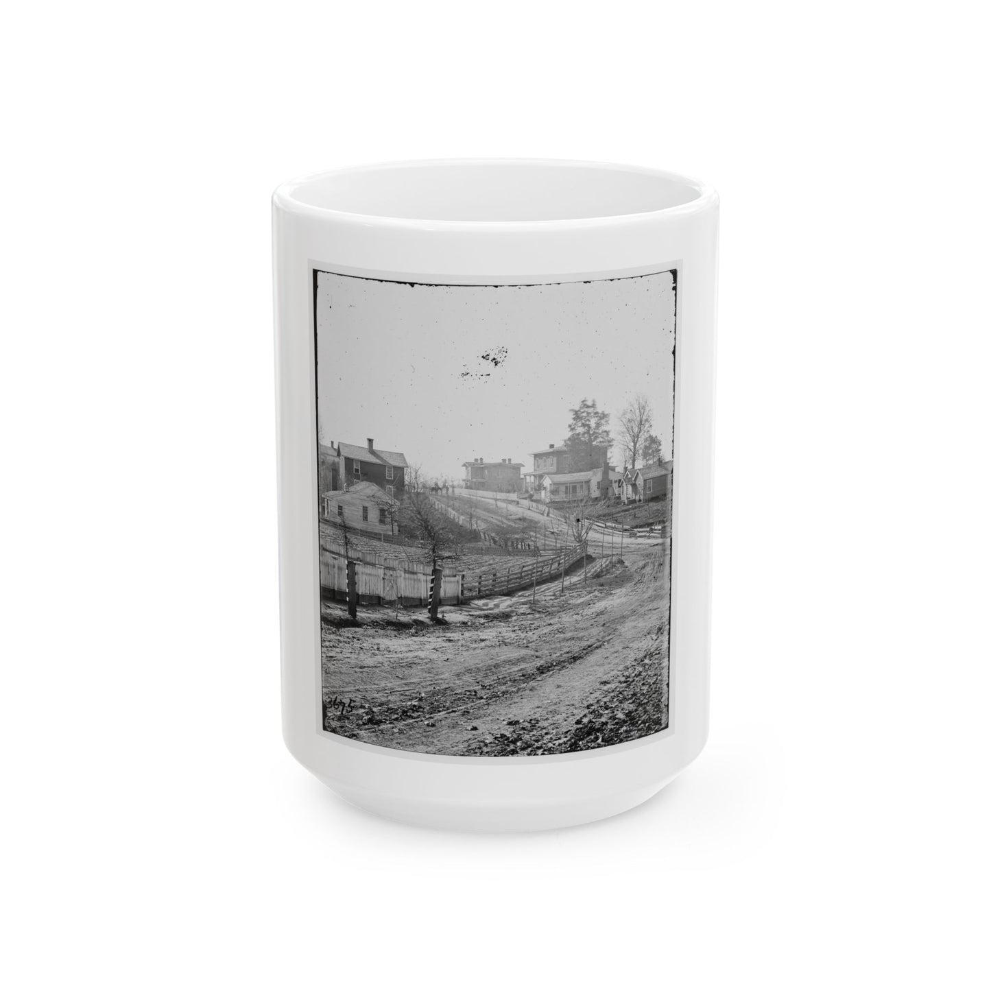 Atlanta, Georgia (Vicinity). View Of Houses (U.S. Civil War) White Coffee Mug