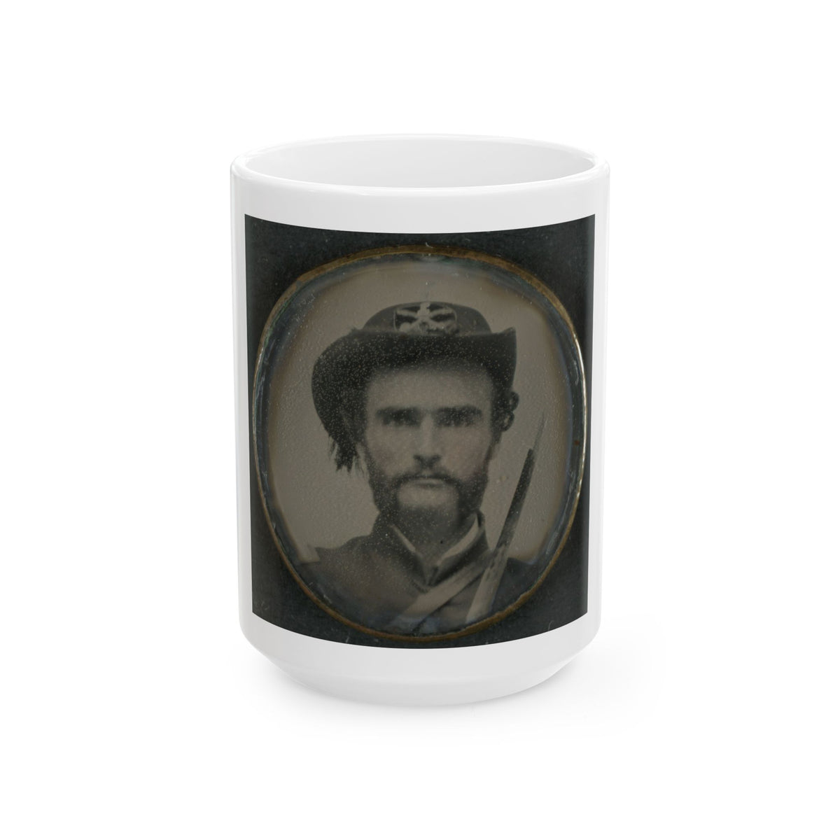 Unidentified Cavalry Soldier In Union Uniform With Sword (U.S. Civil War) White Coffee Mug