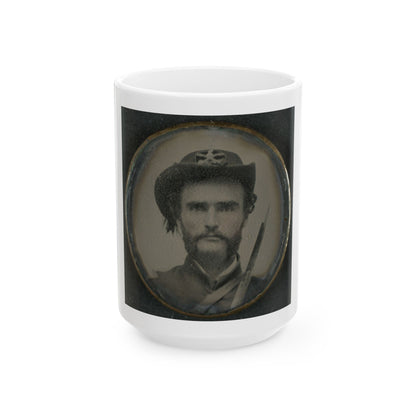 Unidentified Cavalry Soldier In Union Uniform With Sword (U.S. Civil War) White Coffee Mug