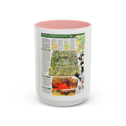 USA - Yellowstone and Grand Teton 2 (1989) (Map) Accent Coffee Mug