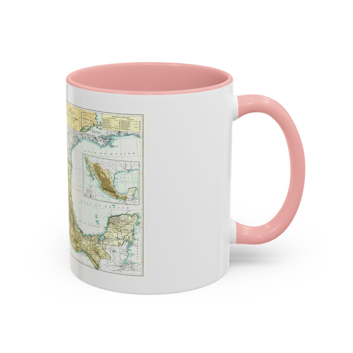 Central America & Mexico (1916) (Map) Accent Coffee Mug