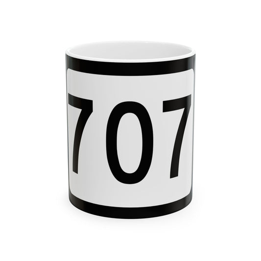 WV-707 (Virginia) (Road Sign) White Coffee Mug-11oz-Go Mug Yourself