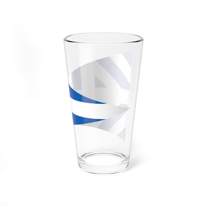 Greek Major Generals rank flag on board a navy vessel within his jurisdiction 1914 pattern (Greece) Pint Glass 16oz