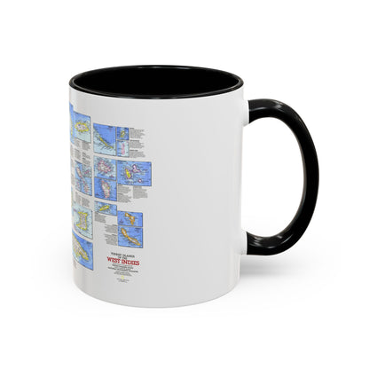 West Indies - Tourist Islands (1981) (Map) Accent Coffee Mug