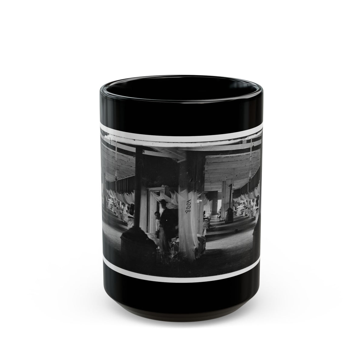 Washington, D.C. Patients In Ward Of Harewood Hospital; Mosquito Nets Over Beds (U.S. Civil War) Black Coffee Mug