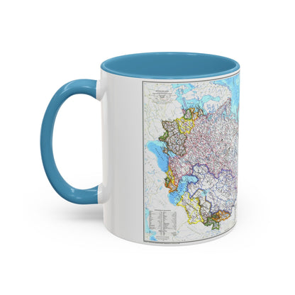 La Russie et les nouvelles nations indépendantes (1993) (carte) Tasse à café Accent