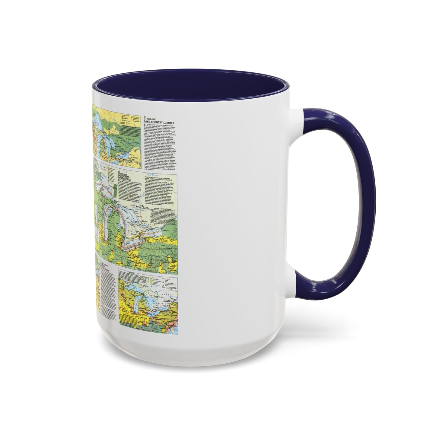 Canada - The Great Lakes 2 (1987) (Map) Accent Coffee Mug