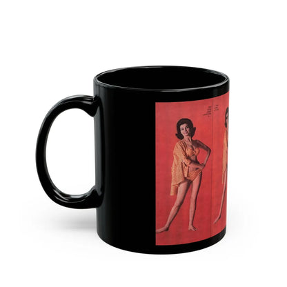 Nancy Kovack #96 - Esquire June 1961 (Vintage Female Icon) Black Coffee Mug-Go Mug Yourself