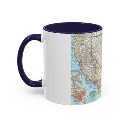 USA - Southwestern (1959) (Map) Accent Coffee Mug-Go Mug Yourself