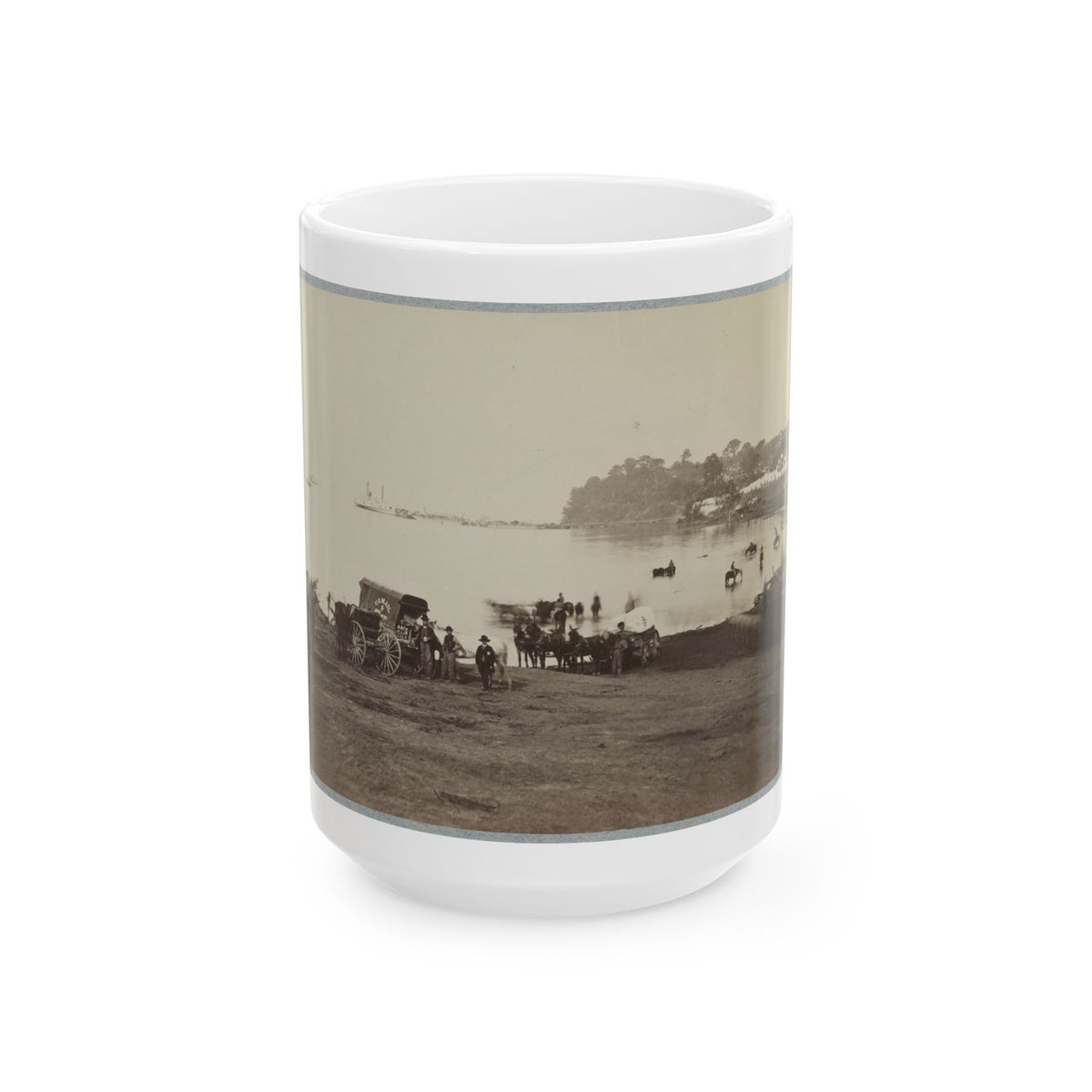 Belle Plain Landing, Va. 003 (U.S. Civil War) White Coffee Mug