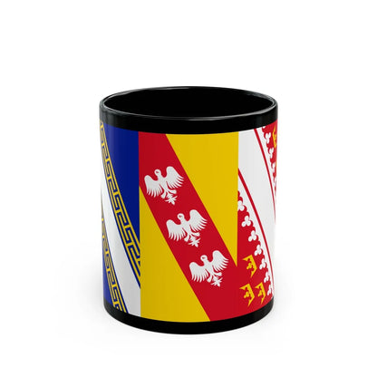 Flag of Grand Est France 2 - Black Coffee Mug-11oz-Go Mug Yourself