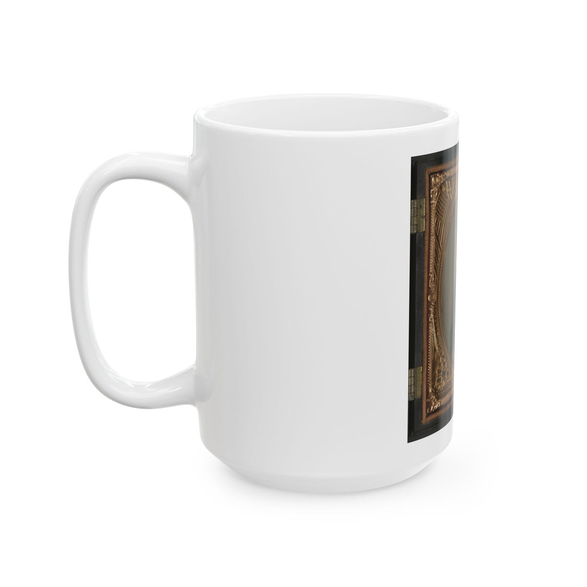 Unidentified Soldier In Union First Sergeant's Uniform With Militia Sword And Revolver (U.S. Civil War) White Coffee Mug