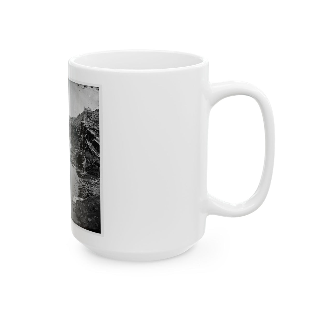 Petersburg, Va. Water-Filled Ditch On West Side Of Fort Sedgwick (U.S. Civil War) White Coffee Mug