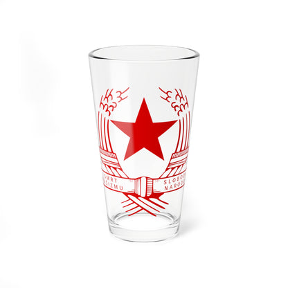 Emblem of the State Anti-fascist Council for the National Liberation of Croatia (Croatia) (Coat of Arms) Pint Glass 16oz