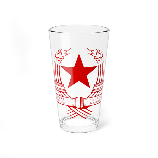 Emblem of the State Anti-fascist Council for the National Liberation of Croatia (Croatia) (Coat of Arms) Pint Glass 16oz