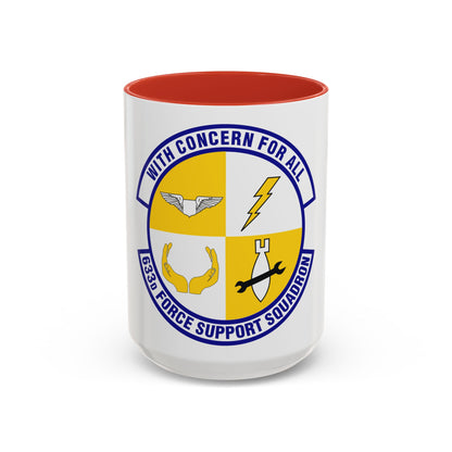633d Force Support Squadron (U.S. Air Force) Accent Coffee Mug