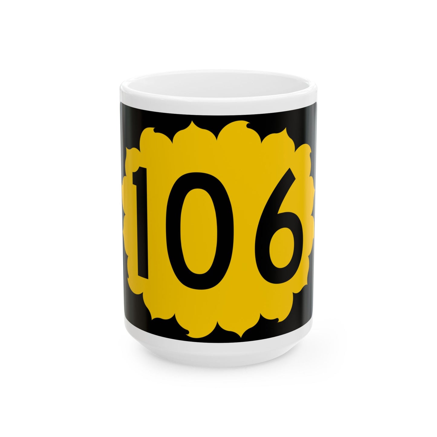 K-106 (Kansas) (Road Sign) White Coffee Mug