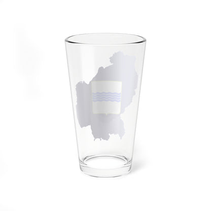 Flag map of Basilicata (Italy) Pint Glass 16oz