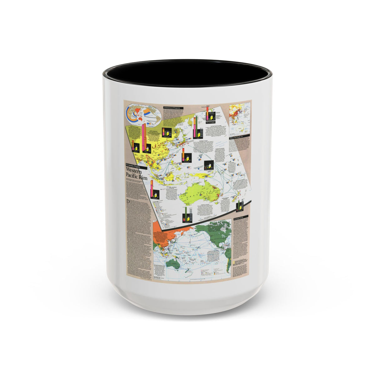 Pacific - Western Rim (1989) (Map) Accent Coffee Mug