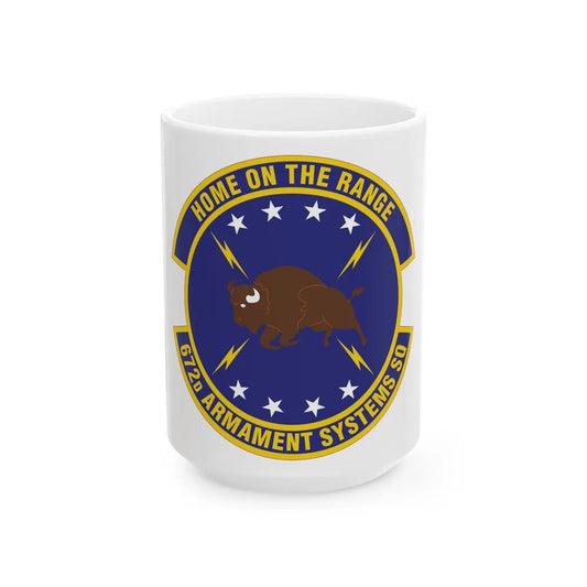 672d Armament Systems Squadron (U.S. Air Force) White Coffee Mug-15oz-Go Mug Yourself