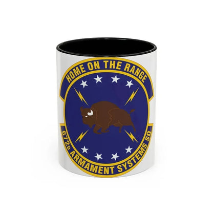 672d Armament Systems Squadron (U.S. Air Force) Accent Coffee Mug 11oz Black - Go Mug Yourself
