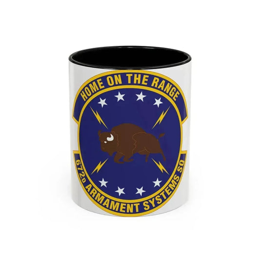 672d Armament Systems Squadron (U.S. Air Force) Accent Coffee Mug 11oz Black - Go Mug Yourself
