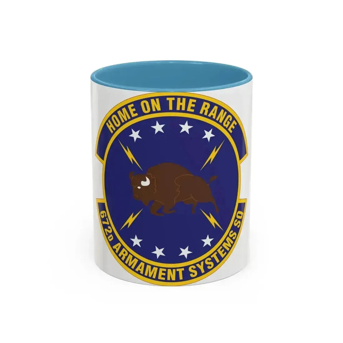 672d Armament Systems Squadron (U.S. Air Force) Accent Coffee Mug 11oz Light Blue - Go Mug Yourself