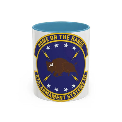 672d Armament Systems Squadron (U.S. Air Force) Accent Coffee Mug 11oz Light Blue - Go Mug Yourself