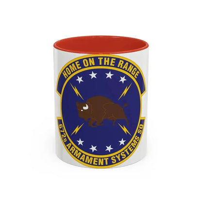 672d Armament Systems Squadron (U.S. Air Force) Accent Coffee Mug 11oz Red - Go Mug Yourself