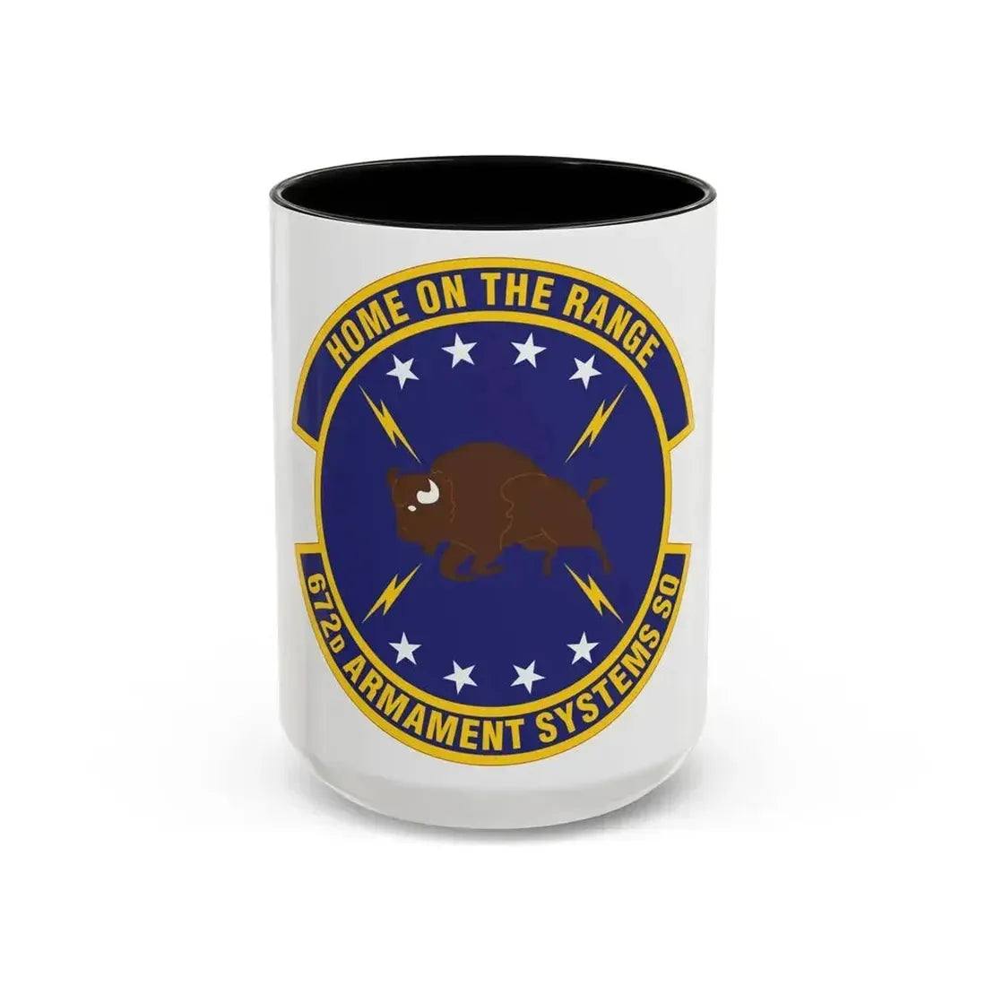 672d Armament Systems Squadron (U.S. Air Force) Accent Coffee Mug 15oz Black - Go Mug Yourself