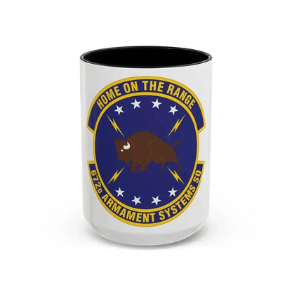 672d Armament Systems Squadron (U.S. Air Force) Accent Coffee Mug 15oz Black - Go Mug Yourself