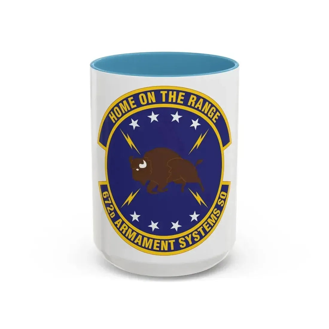 672d Armament Systems Squadron (U.S. Air Force) Accent Coffee Mug 15oz Light Blue - Go Mug Yourself