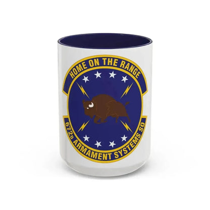 672d Armament Systems Squadron (U.S. Air Force) Accent Coffee Mug 15oz Navy - Go Mug Yourself